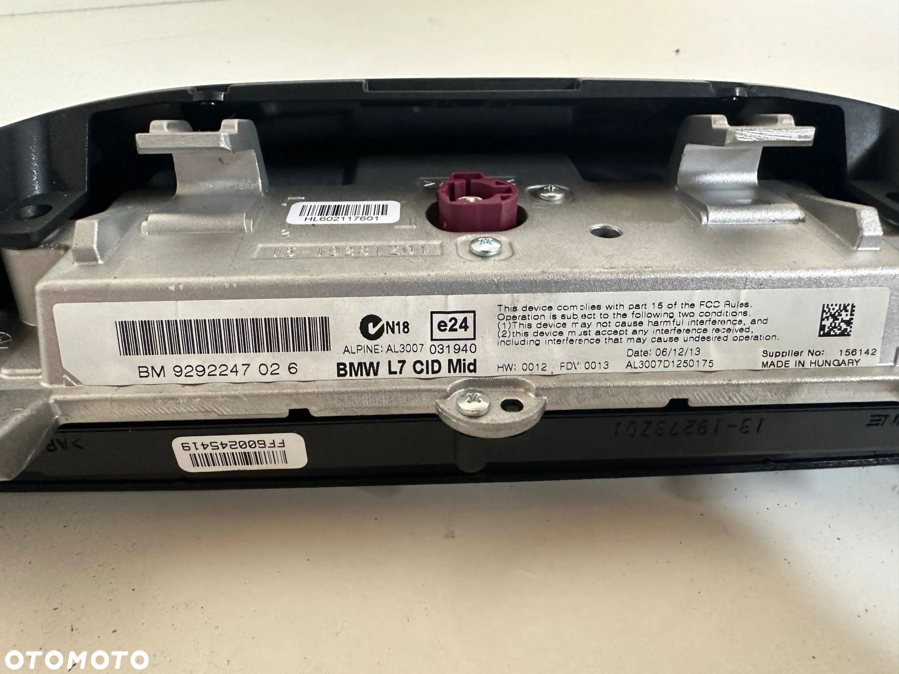 BMW 3 F30 F35 F31 2014 Monitor / wyświetlacz / ekran 9292247 - 4