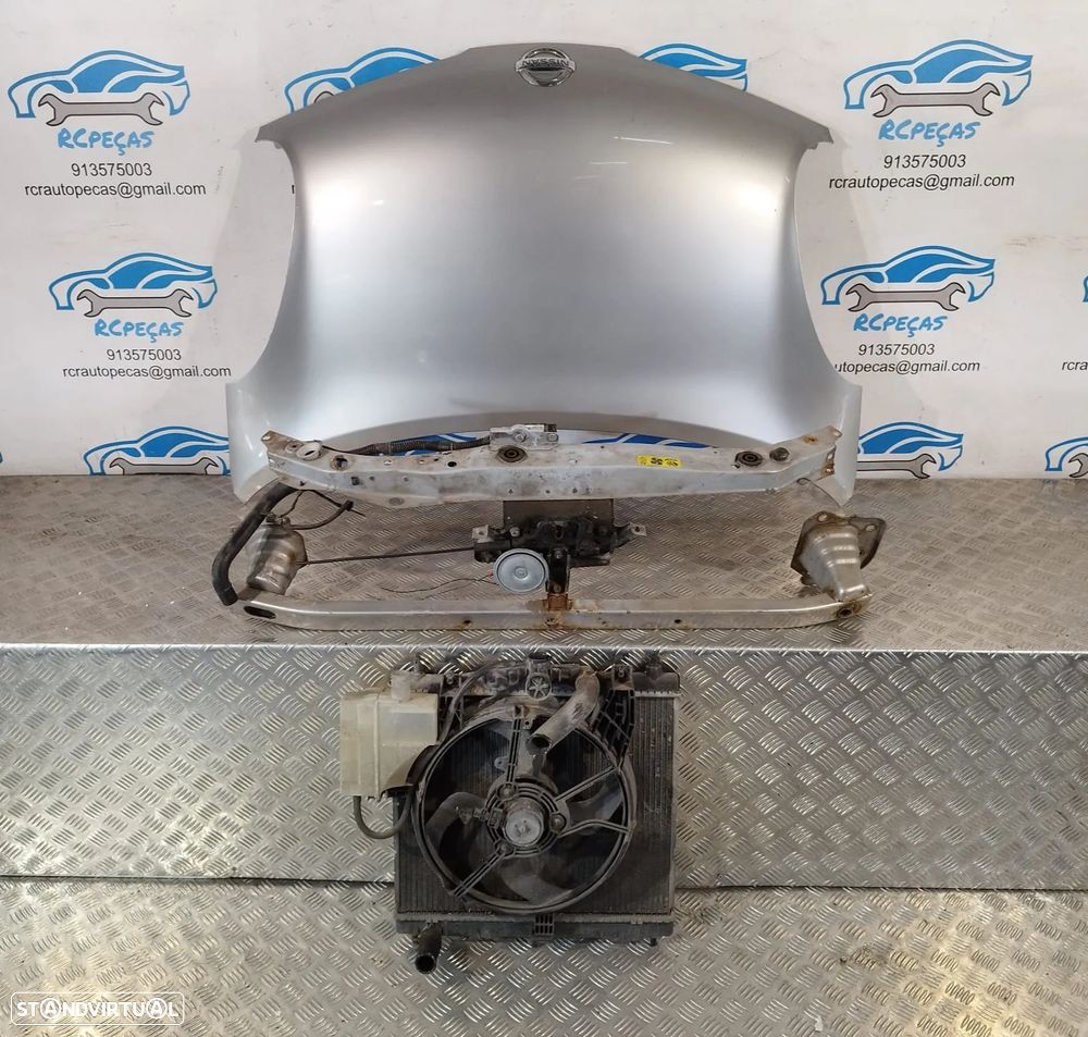 FRENTE COMPLETA NISSAN MICRA 3 III MK3 K12 CAPOT PARACHOQUES GUARDA-LAMAS ÓTICAS FRENTE FIBRA RADIADOR VENTILADOR REFORÇO - 4