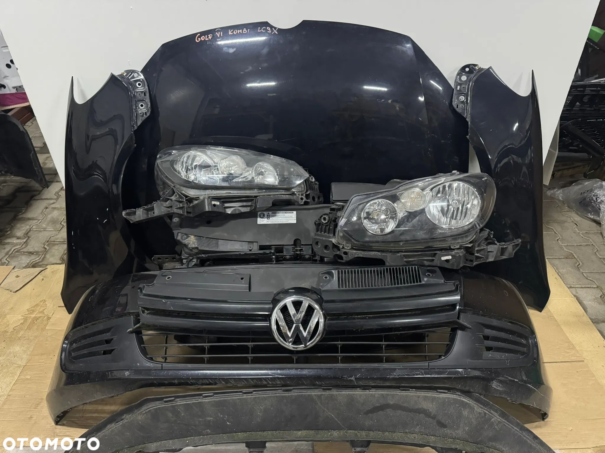 VW Golf 6 VI Kombi zderzak przód maska błotnik lewy prawy pas przedni lampy LC9X - 1