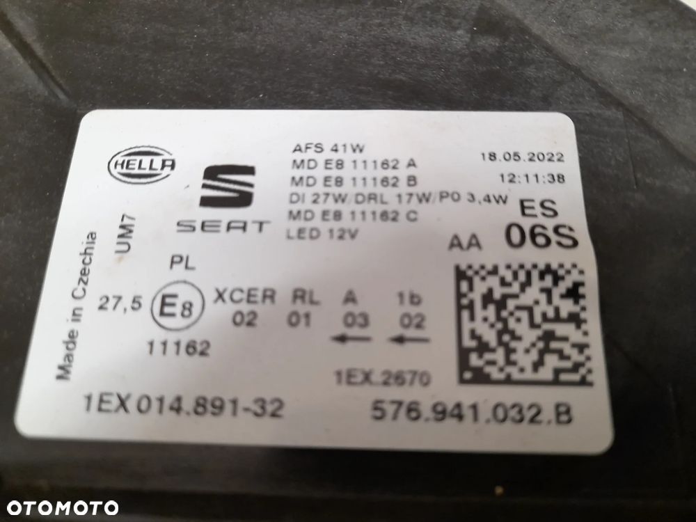 Lampa przód przednia prawa SEAT ATECA LIFT 2020- FULL LED 576941032B - 10