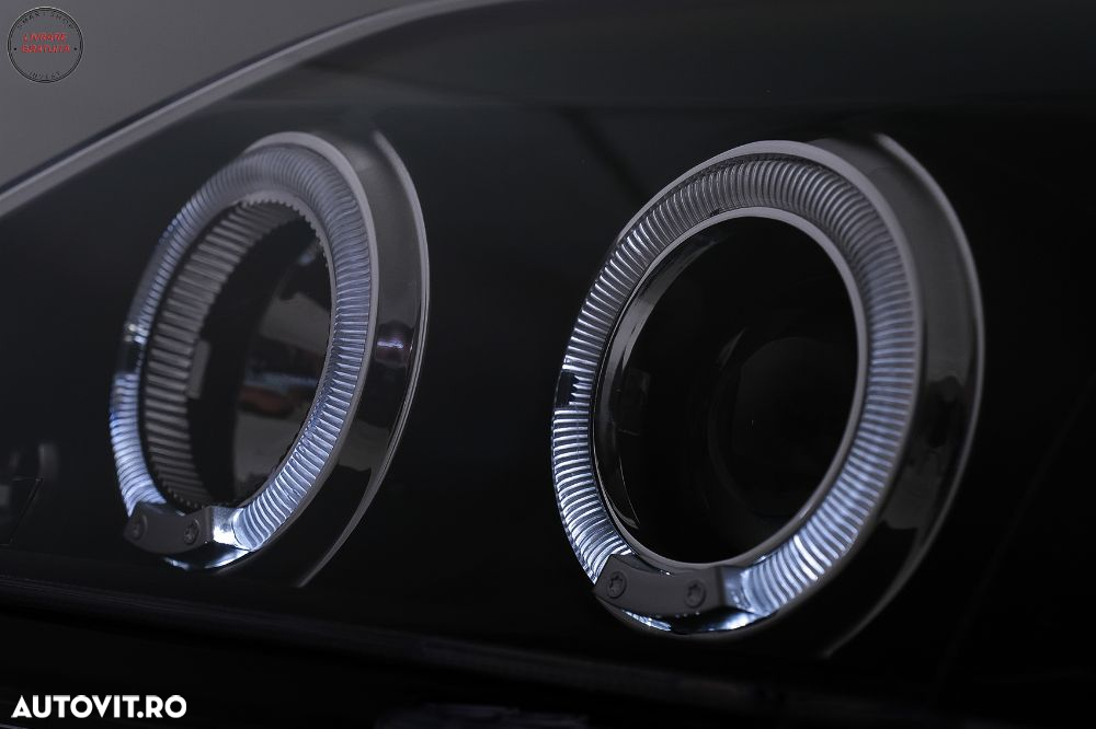 Faruri LED Angel Eyes Dacia Logan (2004-2008) Negru- livrare gratuita - 3