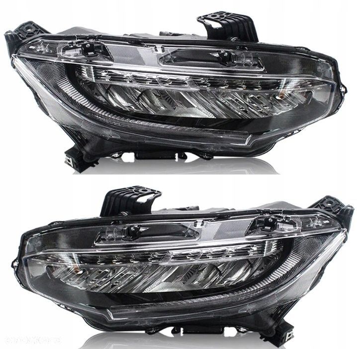 reflektor lampa kpl vland full led neon tuning honda civic x 10 2016-2021 - 1