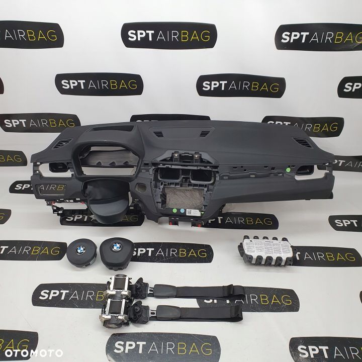 BMW X1 F48 DESKA ROZDZIELCZA KONSOLA KOKPIT PULPIT PODUSZKI AIRBAG AIR BAG PASY KIT SET - 1