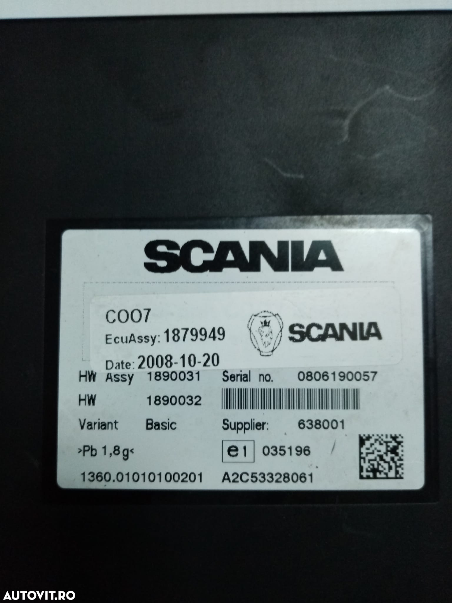 Calculator Coordonator COO 7 Scania 1879949 - 3
