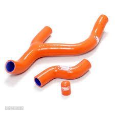 kit tubos radiador samco husqvarna / ktm laranja - 1