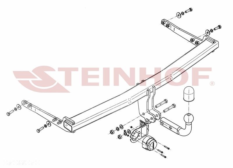 Hak Holowniczy+MODUŁ 7PIN do VOLKSWAGEN GOLF VII 7 KOMBI od 2013 - 2