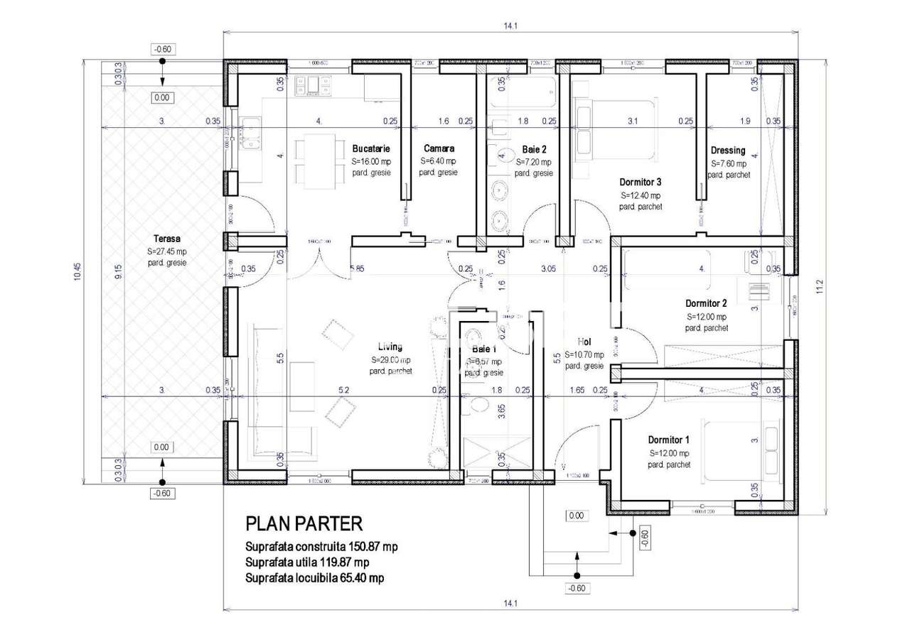 4 Camere / Hărman / 120mp utili / 500mp teren - Imagine principală: 3/18