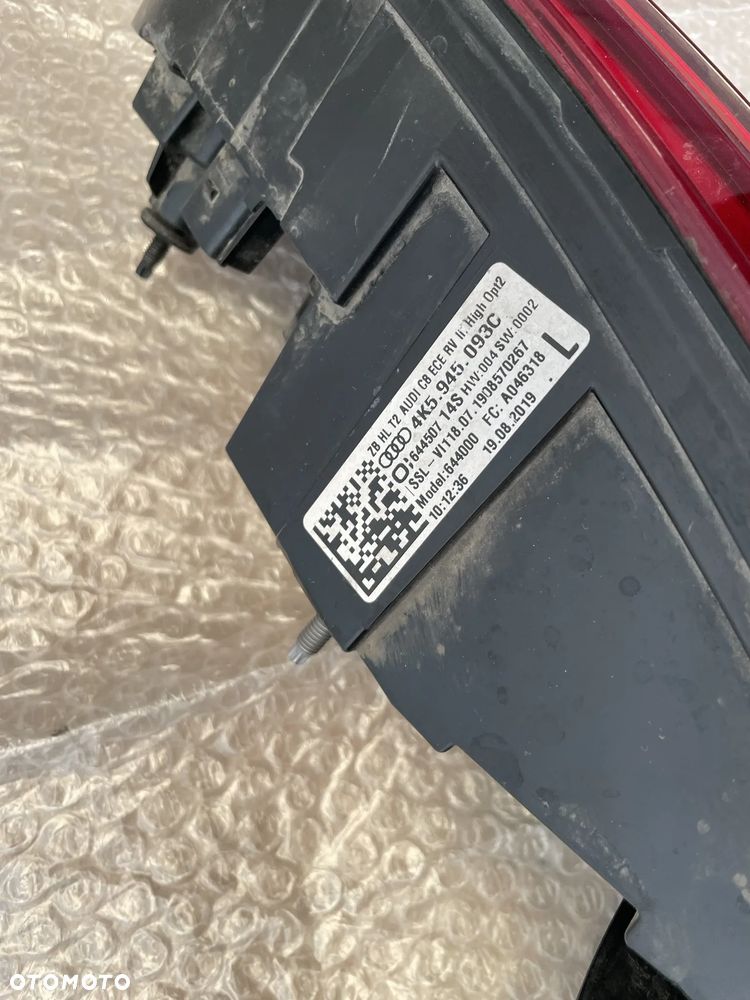 Audi A6 C7 4K sedan lampa tył lewa w klapę i w błotnik - 5