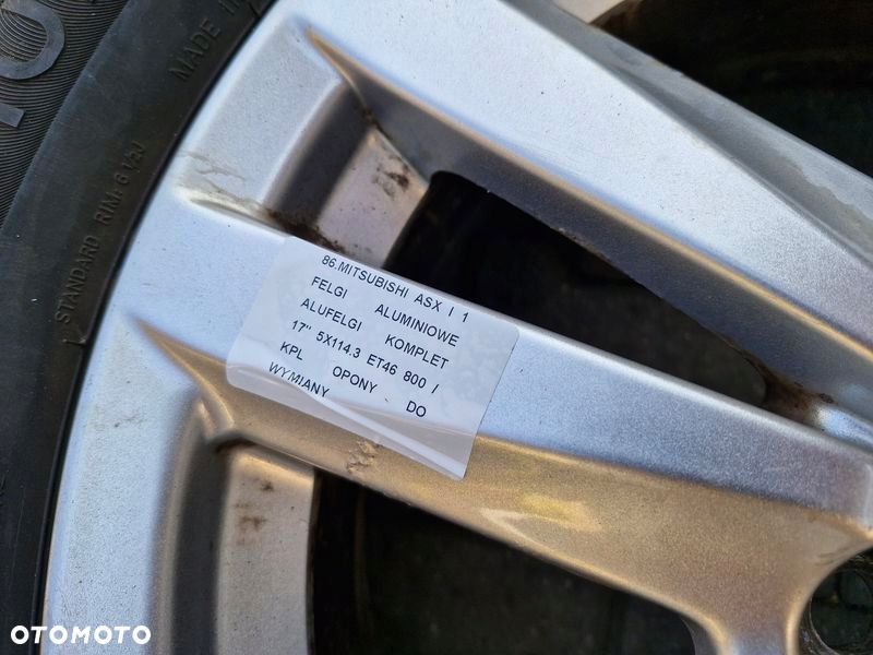mitsubishi asx 1 i felgi aluminiowe alufelgi komplet 17 cali 5x114.3 et46 - 6