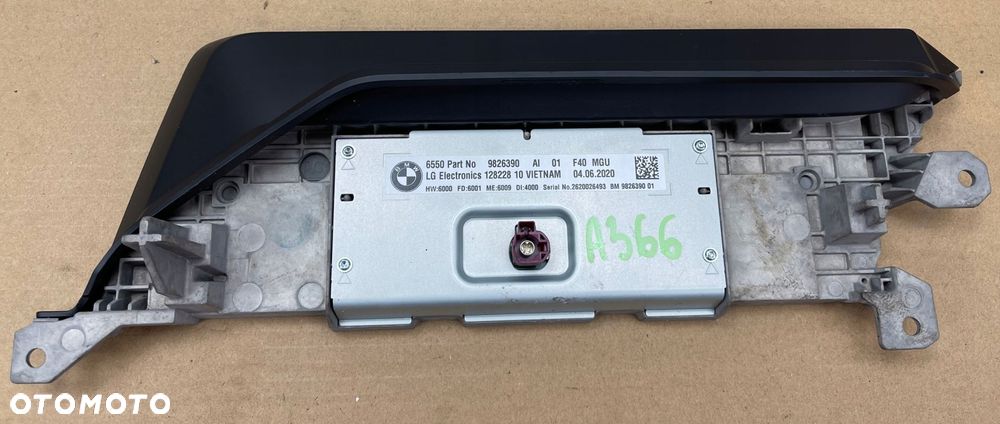 A366 BMW 1 F40 EKRAN MONITOR NAWIGACJA WYŚWIETLACZ 9826390 - 9
