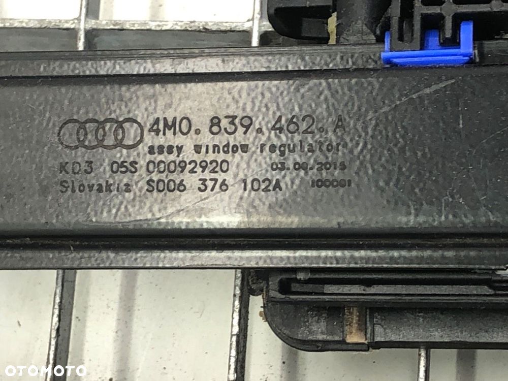 PODNOŚNIK SZYBY PRAWY TYŁ  AUDI Q7 (4MB, 4MG) 2015 - 2022 3.0 TDI quattro 200 kW [272 KM] olej - 6