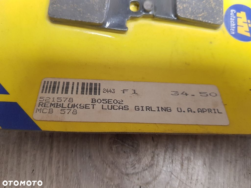 Klocki hamulcowe TRW-Lucas MCB 578 Aprilia Tuareg 50 Yamaha DT50 - 4