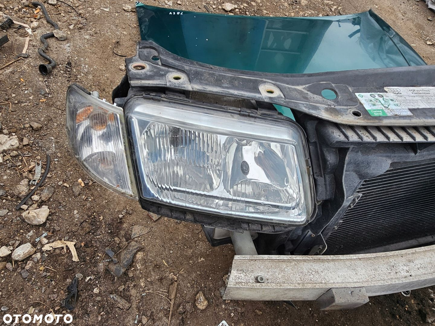 PAS PRZEDNI ZDERZAK BŁOTNIK LAMPA MASKA AUDI A3 8L EU ZIELONY 3D - 6