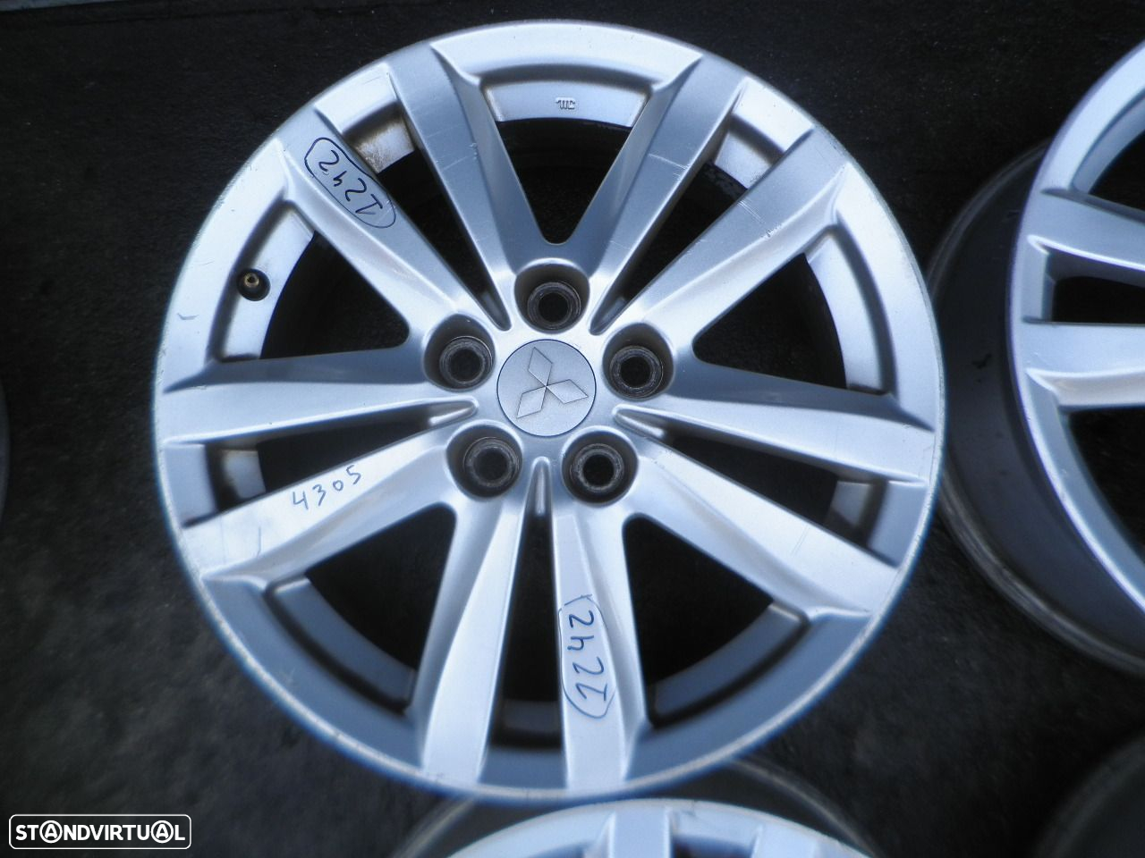 Jogo De Jantes Jgjant1242 MITSUBISHI ASX  2012 1.8 116CV 5 PRETO ET46 6X17 5X114.5 66.4MM - 4