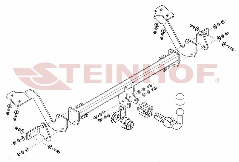 Wypinany hak holowniczy + Moduł 7 pin do Citroen Berlingo II 4380mm od 2008 do 2018 - 2