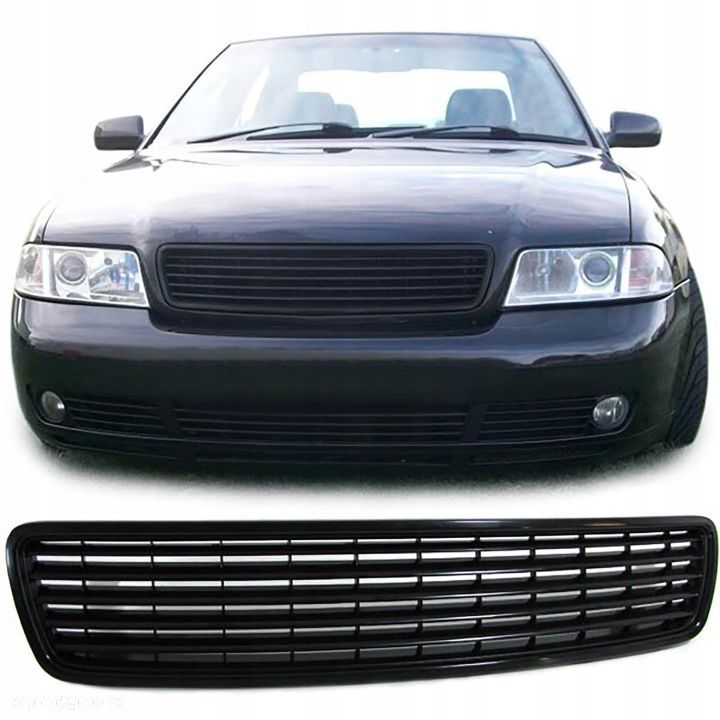 GRILL ATRAPA AUDI A4 B5 94-00 BLACK BEZ LOGO