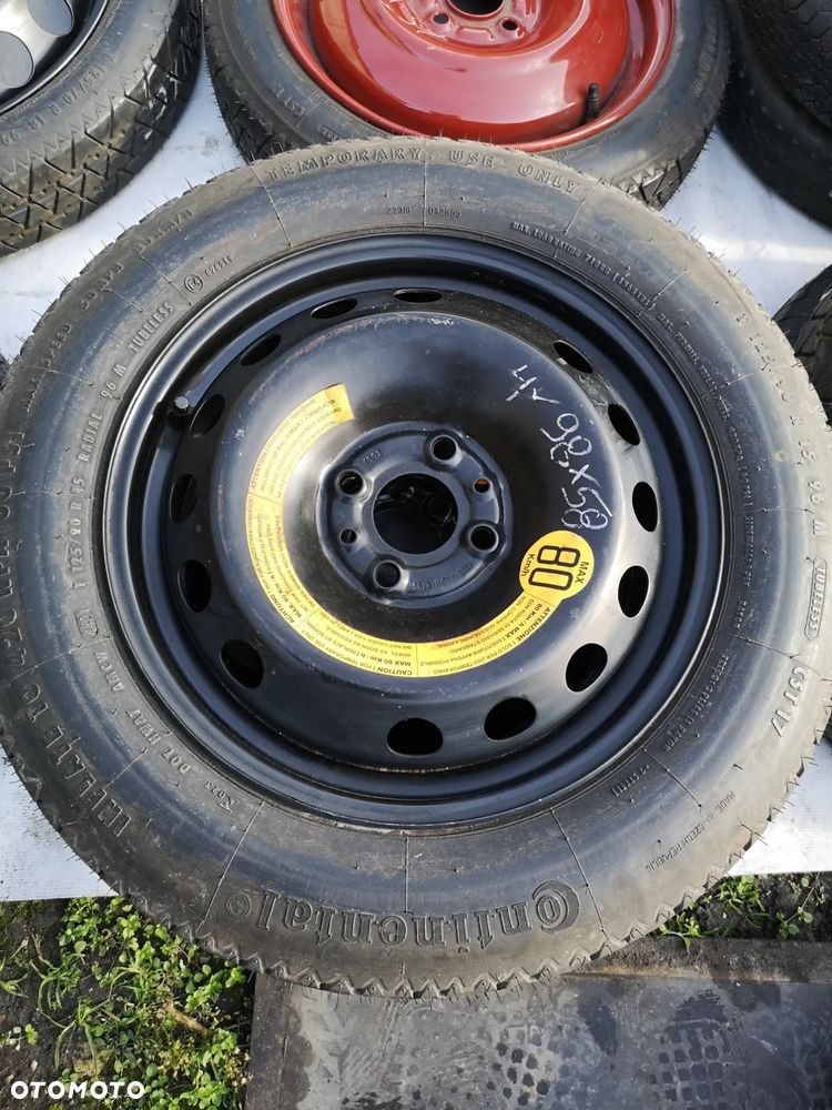 Dojazdówka Koło Dojazdowe Dojazd Alfa Romeo, Audi, BMW, Citroen, Fiat, Ford, Hyundai, Jaguar, Kia, Lancia, Mazda, MCC, Mitsubishi, Opel, Peugeot, Saab, Seat, Skoda, VW, Volvo - 9