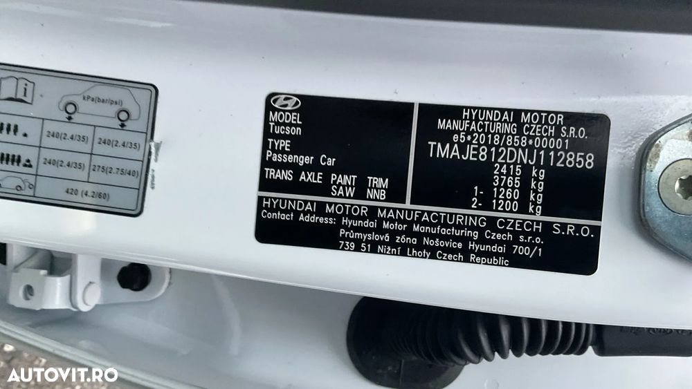 Hyundai Tucson PHEV 1.6 l 265 CP 4WD 6AT Luxury - 40