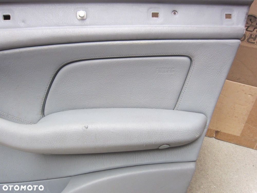 BMW E46 SEDAN KOMBI BOCZEK PRAWY TAPICERKA DRZWI SZARA SZARY SKÓRA SKÓRZANY - 4