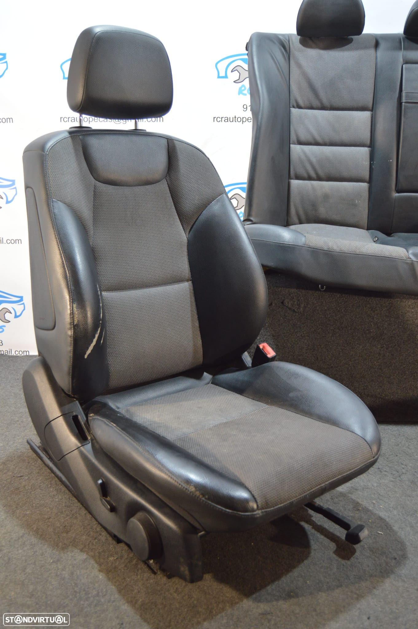BANCOS PELE ALCANTRA FRENTE FRONTAL TRASEIRO TRÁS AIRBAG MERCEDES BENZ CLASS C W204 AMG SPORT - 2