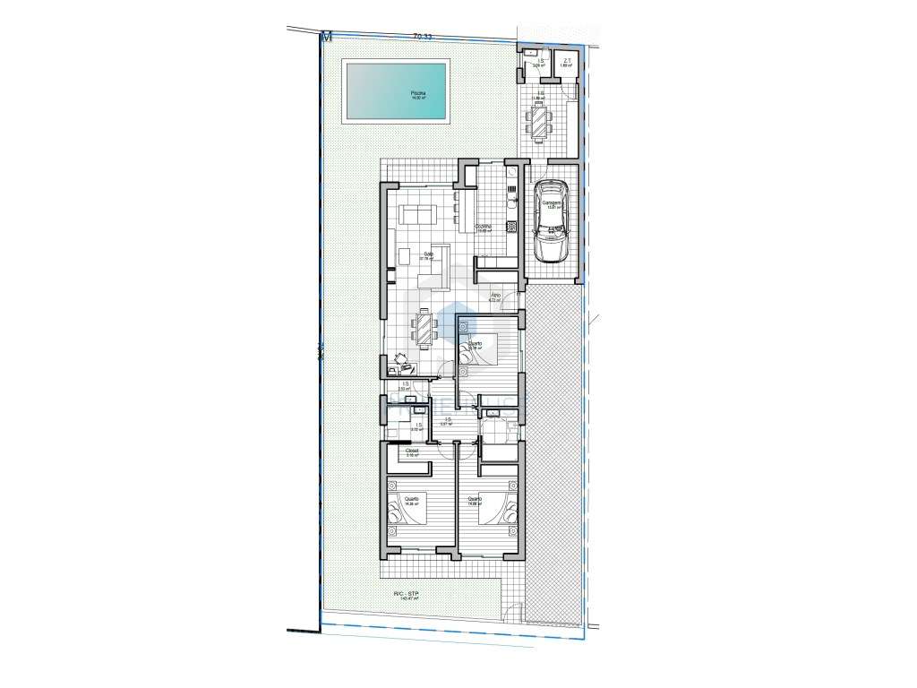 Moradia T3 térrea Nova com piscina, Azeitão - Grande imagem: 3/11