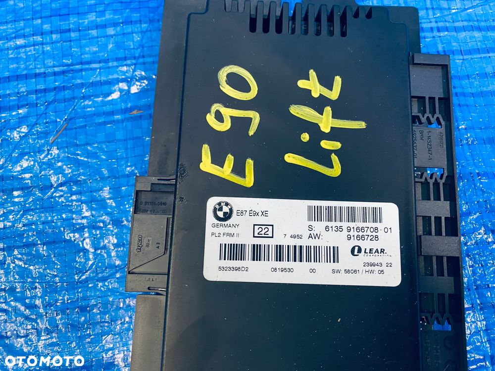 STEROWNIK MODUŁ ŚWIATEŁ LAMP BMW E87 E90 E91 ; 9166708 ; 9166728 EUROPA ORYGINAŁ - 3