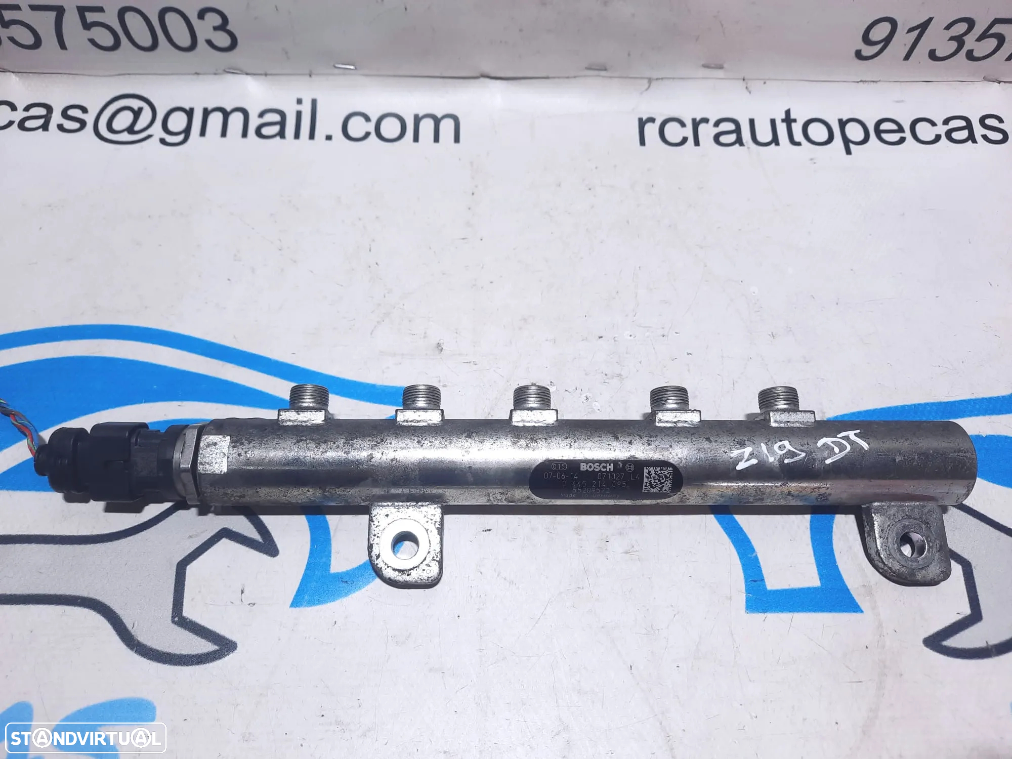 REGUA INJETOR INJETORES OPEL ASTRA H 1.9 CDTI 16V 120CV Z19DT 55209572 0445214095 VECTRA C ZAFIRA B SIGNUM FIAT CROMA ALFA ROMEO 147 INJECTOR INJECTORES - 2