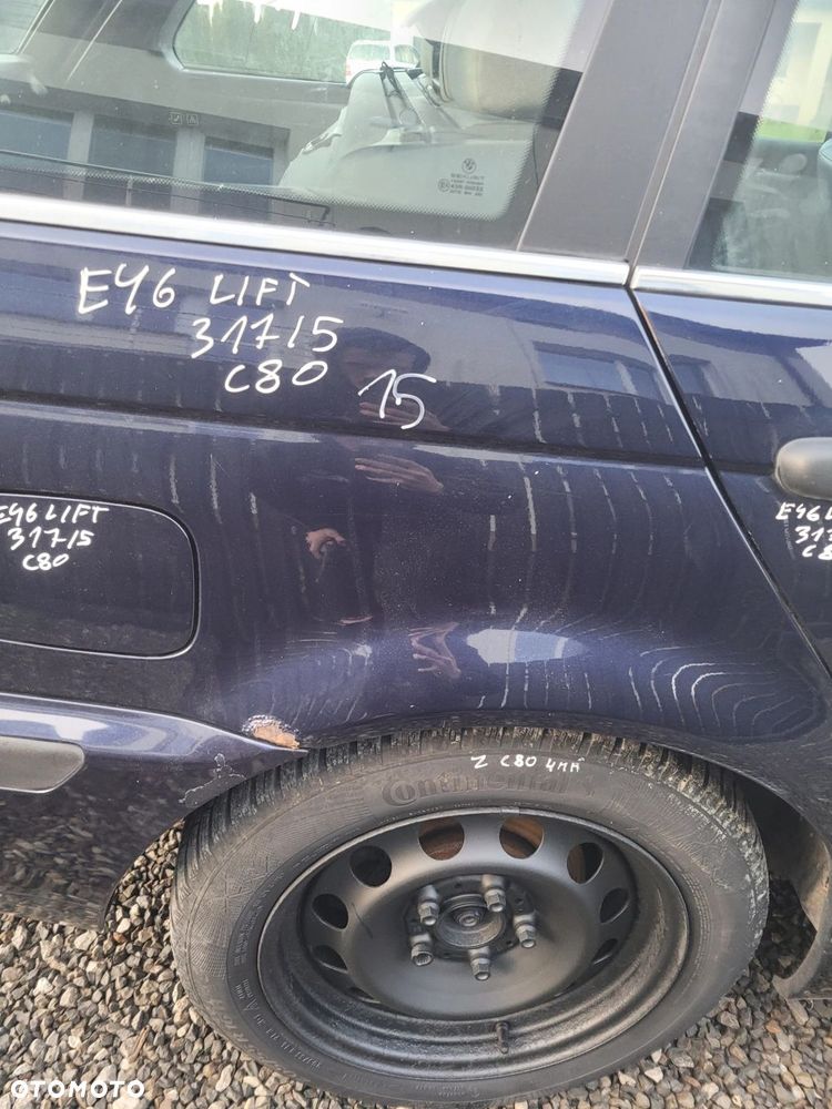 ĆWIARTKA PRAWY TYŁ TYLNA BMW E46 KOMBI LIFT 317 ORIENTBLAU C80 - 4