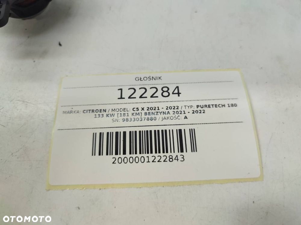 GŁOŚNIK CITROEN C5 X 9833037880 - 4