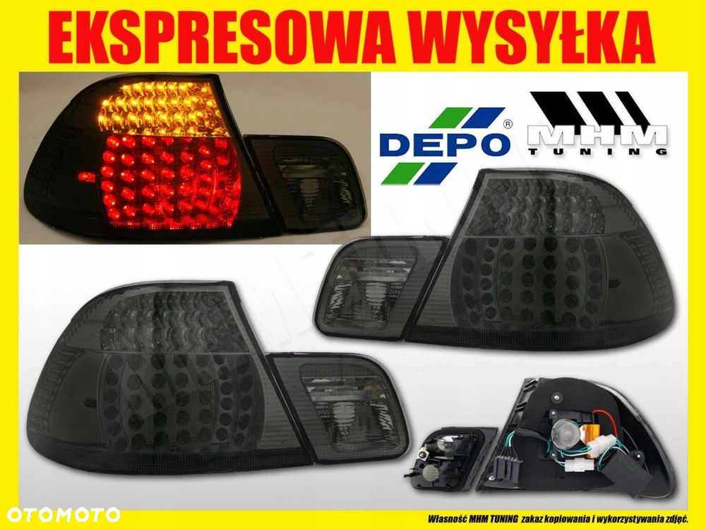 Lampy tyl ne kpl Led Diody Dymione Smoke Tuning Bmw 3 e46 Coupe 1999-2003 - 4