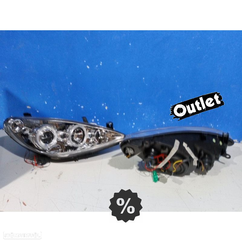 R145753C2 FARÓIS PEUGEOT 307 01-05 ANGEL EYES FUNDO CROMADO - 3