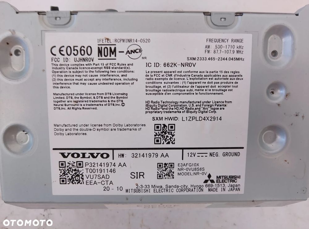 Radio Navi Radioodtwarzacz Volvo XC40 32141974 - 2