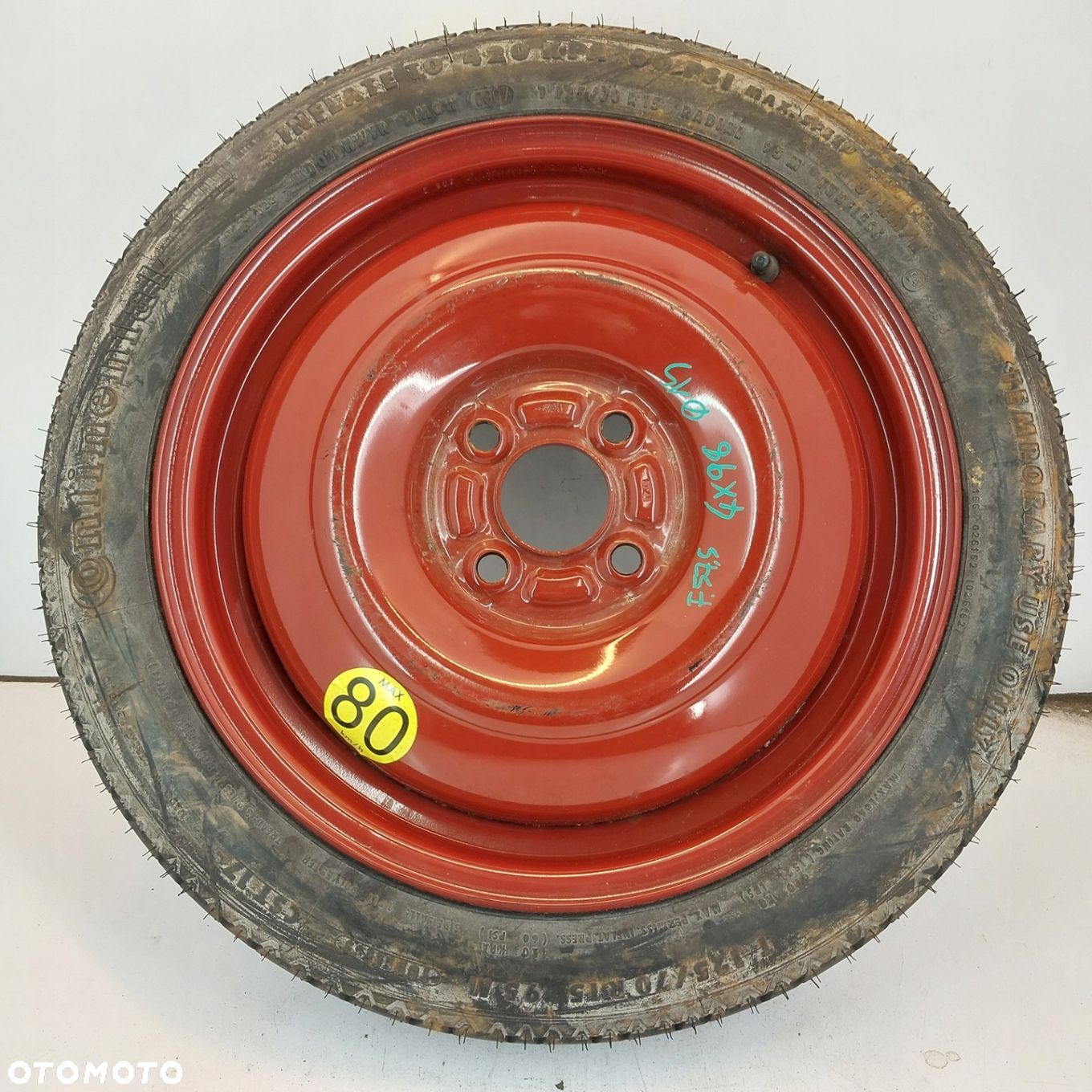 Koło dojazdowe dojazdówka 15 4x100 VW Up Seat Mii 125/70R15 B1700 - 1