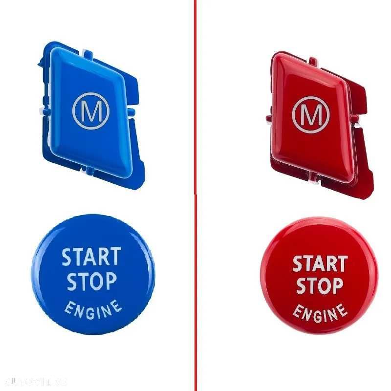 Set Capac Buton M Volan si Buton Start Stop BMW Seria 3 E90 E91 92 93 - 1