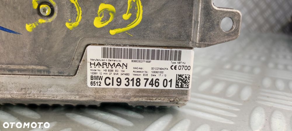 CI931874601 NBT HU radio fabryczne nawigacja BMW F01 F10 F15 F20 F25 F30 - 6