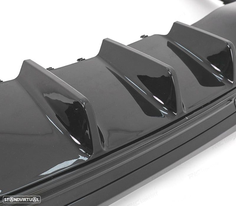 DIFUSOR MERCEDES W206 AMG 21- LOOK C43 + PONTEIRAS DE ESCAPE PRETAS - 7