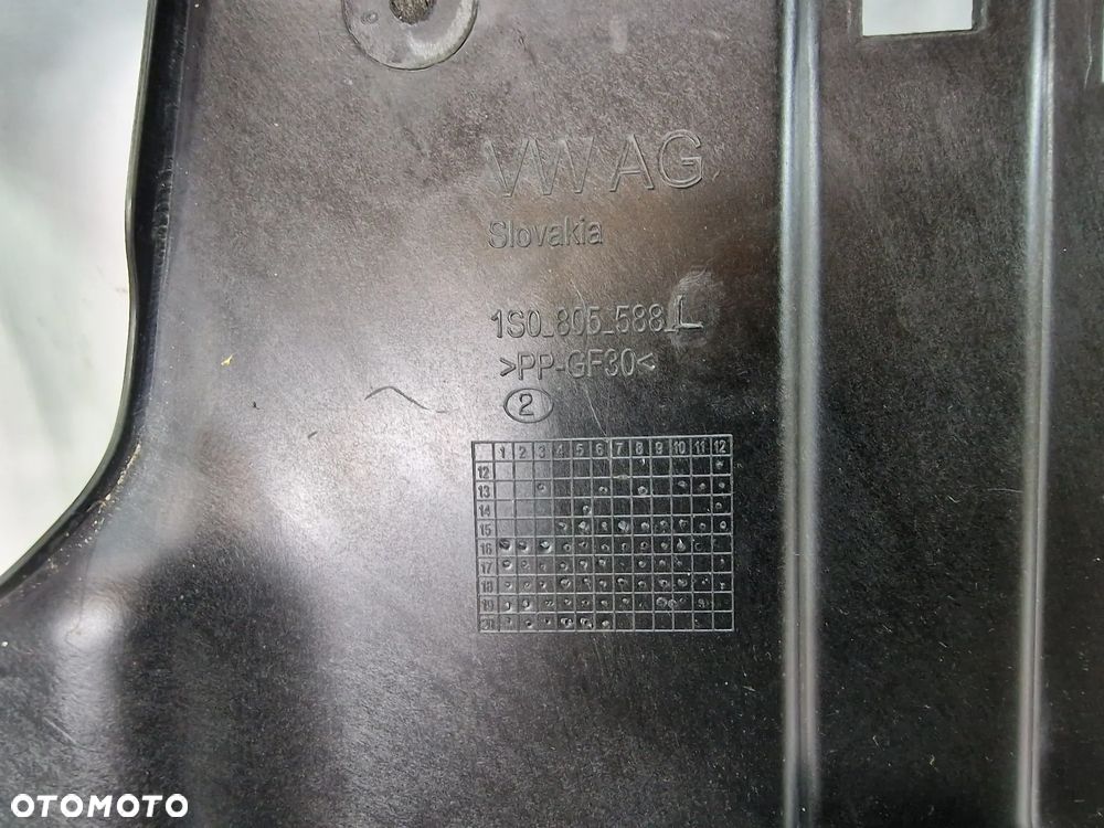 VW UP / SEAT MII / SKODA CITIGO NR 1S0805588L / 1S0805588N NR AUKCJI WZM500 - 12