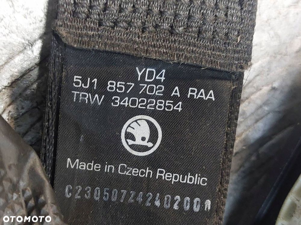 ZESTAW AIRBAG PODUSZKA PASAŻERA MODUŁ PASY SKODA ROOMSTER I 5J1880202A - 3