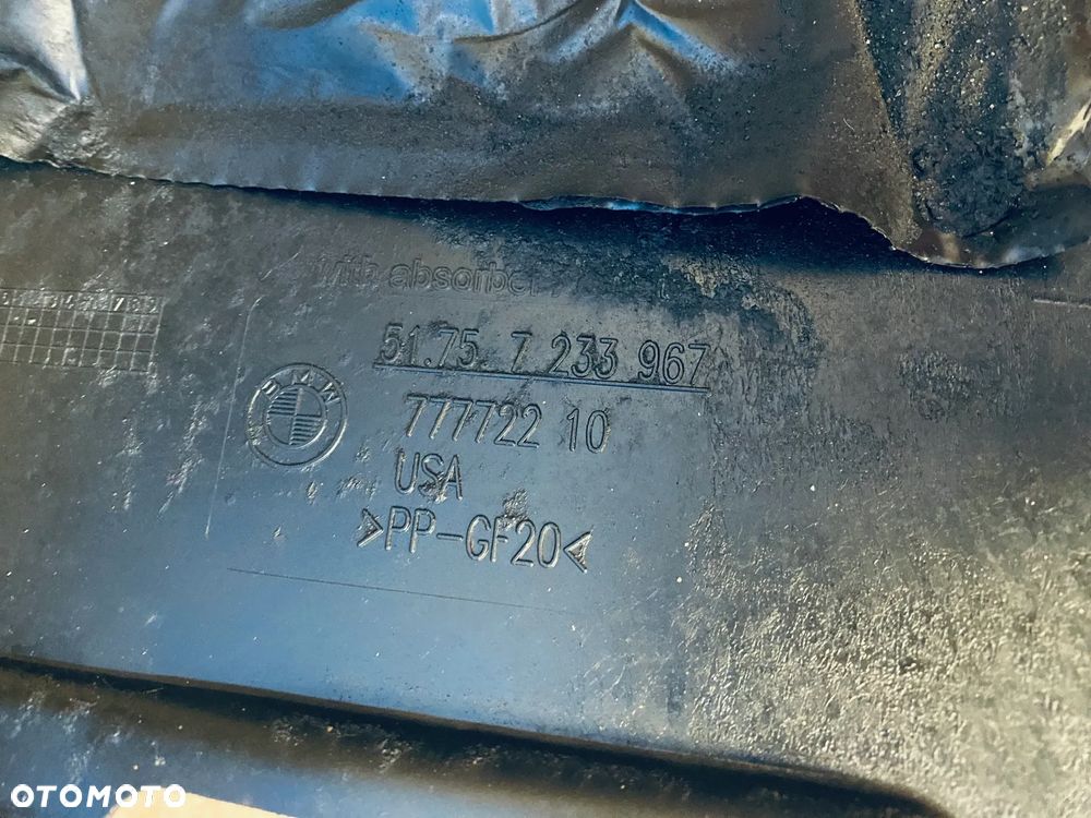 OSŁONA PŁYTA PODWOZIA POD SILNIK ŚRODKOWA BMW X5 E70 3.0D N57 LIFT LCI 11R ; 7233967 7233967-01 ORYGINAŁ - 8