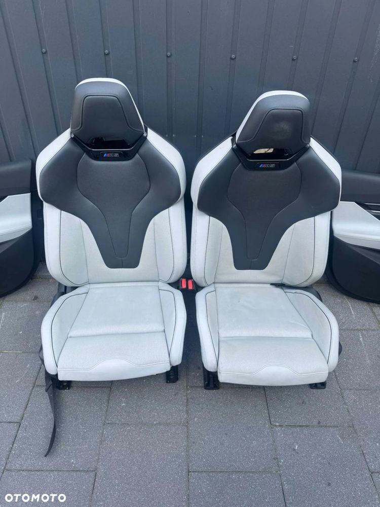 FOTELE TAPICERKA BMW M5 G90 SKÓRA MERYNOS SILVERSTONE CZARNY ELEKTRYCZNE - 3