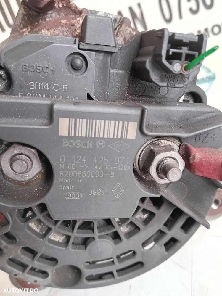 Alternator Dacia Dokker Duster Logan Clio Megane 1.5 Dci Euro 5 Cod 8200660033-B Motor K9K K9K677 - 6