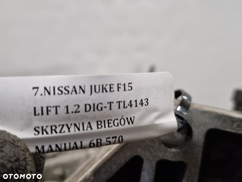NISSAN JUKE F15 I 1 LIFT 1.2 DIG-T SKRZYNIA BIEGÓW MANUAL 6B TL4143 - 6