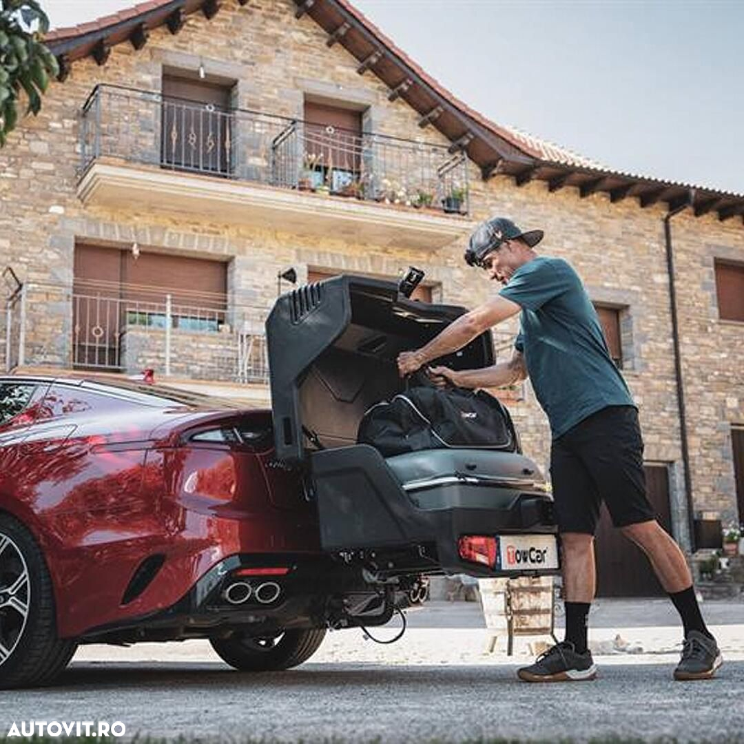 Cutie portbagaj pe carligul de remorcare TowBox Evo, Urban Negru - 18