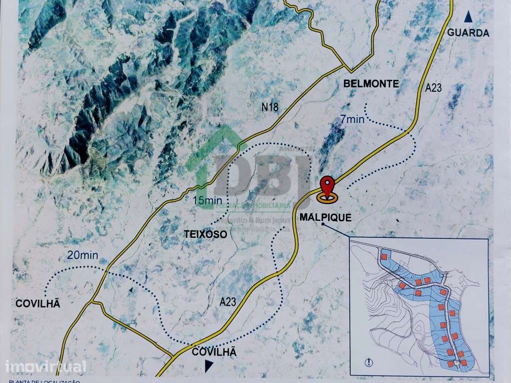 Último LOTE P/MORADIA TÉRREA junto à A23 Malpique/Belmonte - Grande imagem: 2/4