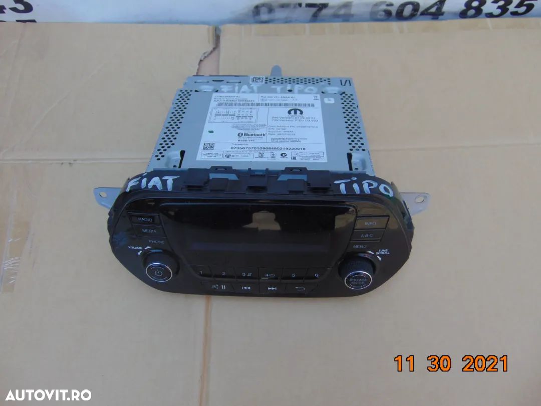 Radio Cd Fiat Tipo 2016-prezent radio cu bluetooth original - 1