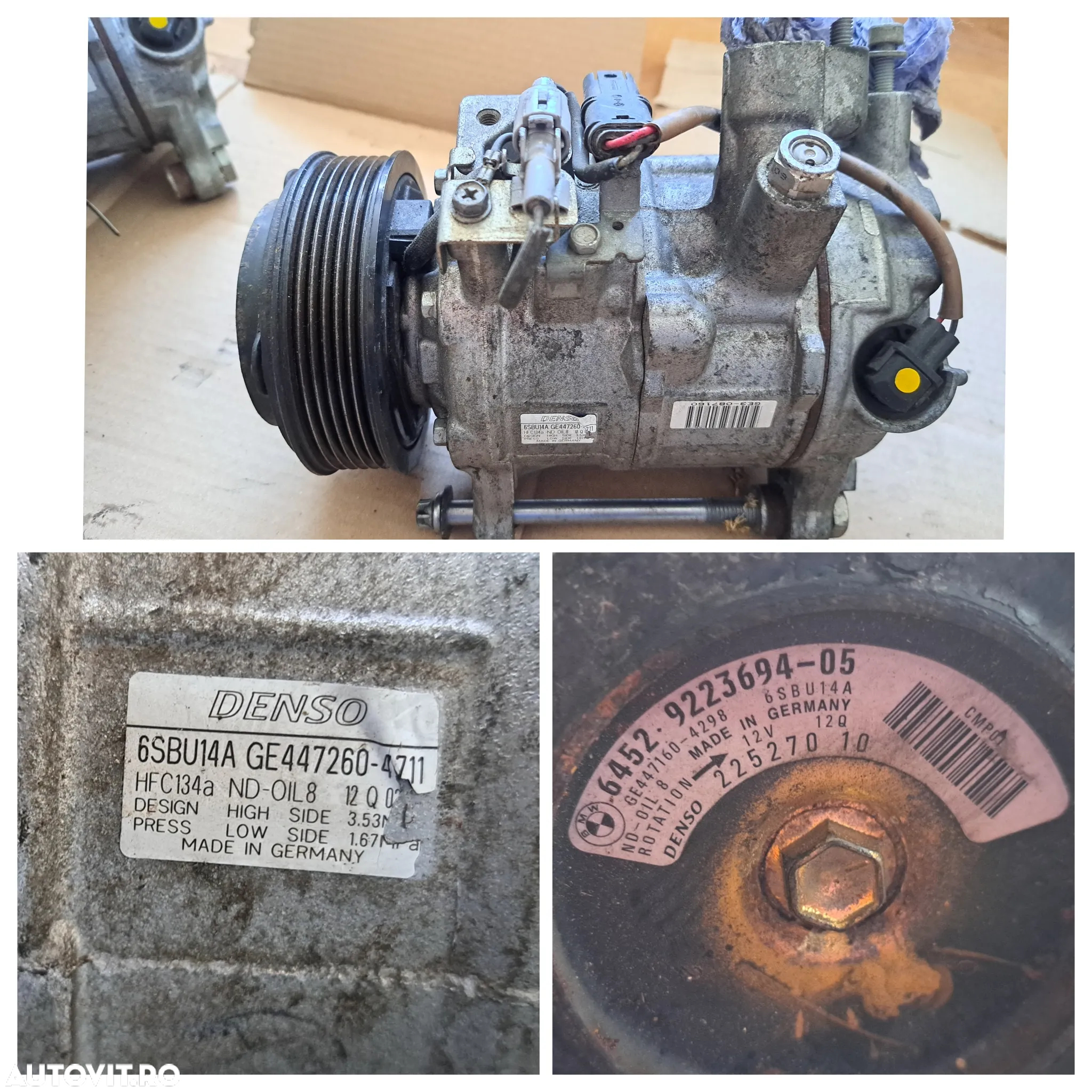 Compresor bmw denso 225270 10 clima Ac aer conditionat climatronic seria E seria F - 4