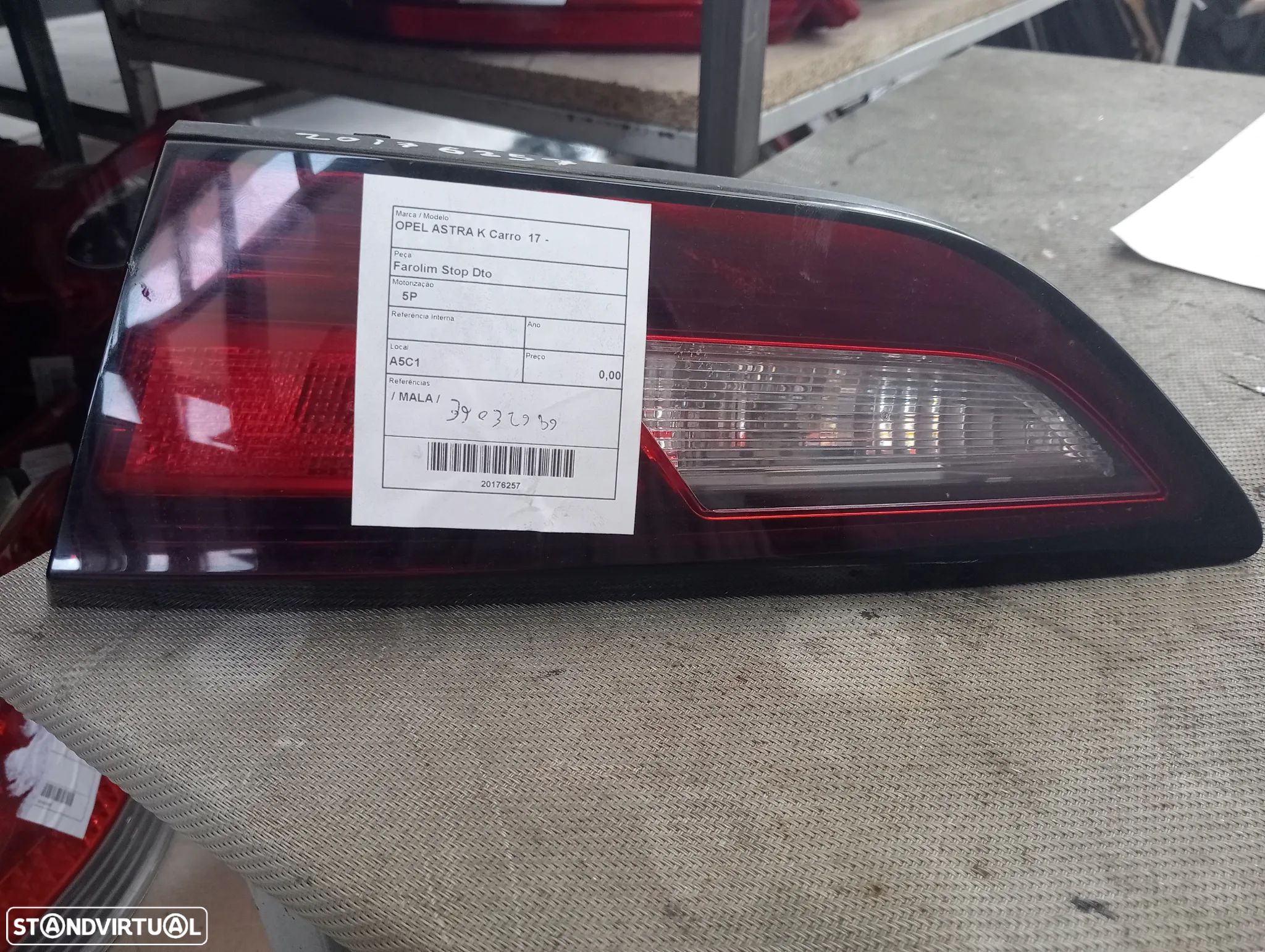 Farolim stop mala direito Opel Astra K 17 - / 39032989 - 1