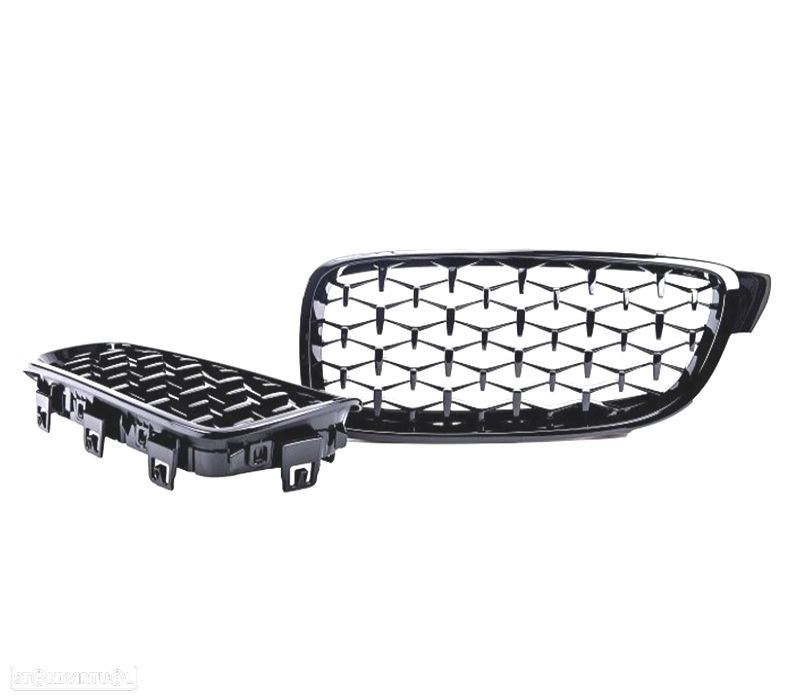 GRELHA BMW F32 F33 F36 13-16 LOOK M4 PRETO DIAMANTE - 6