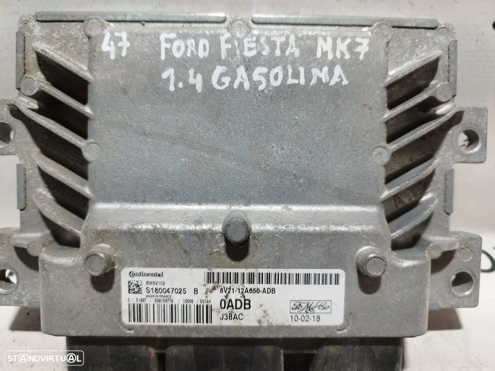 .CENTRALINA ENGINE CONTROL  FORD FIESTA VII MK7   S180047025 A S180047025A  8V21-12A650-ADA 8V21-12A650-ADA  0ADA J38AC FXJA - 3