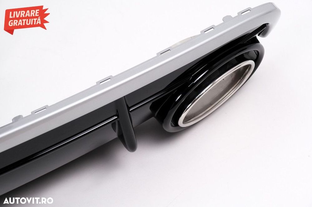 Difuzor Bara Spate Evacuare Dubla Audi Q7 4M (2015-2019) Bara S-Line - 3